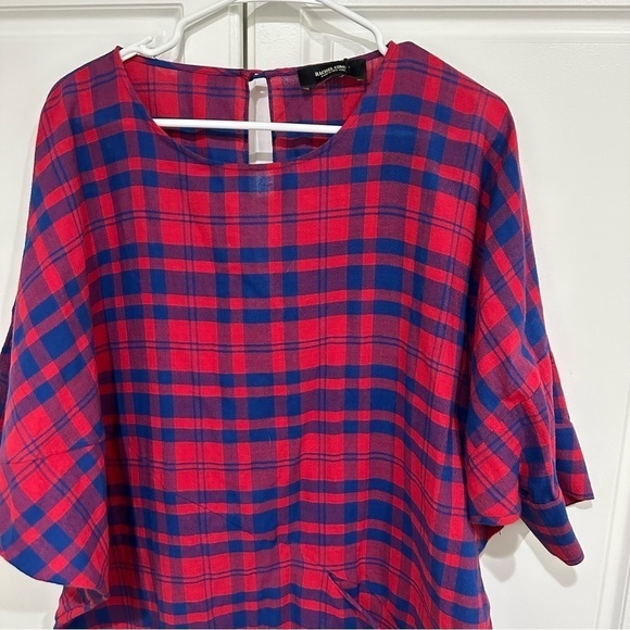 RACHEL COMEY Wades Plaid Mini Dress in ted blue size 2 - Picture 7 of 9
